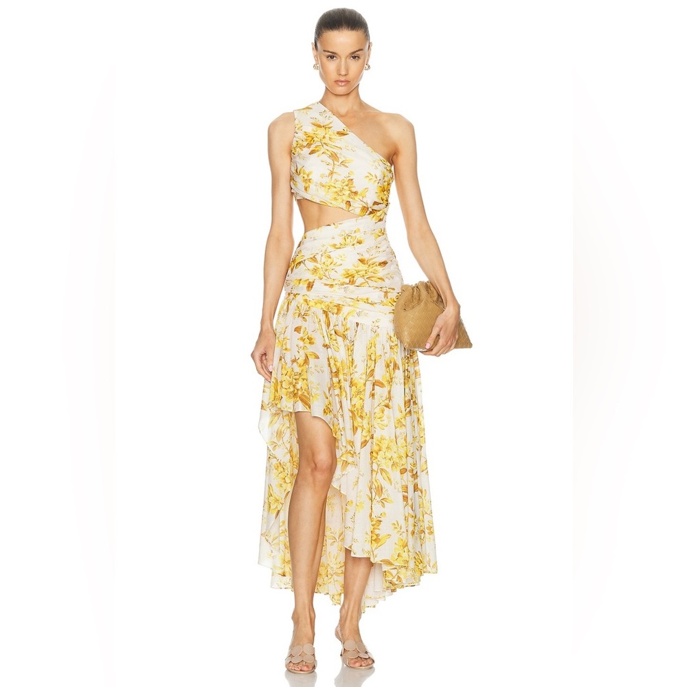 ZIMMERMANN GOLDEN ASYMMETRIC DRESS